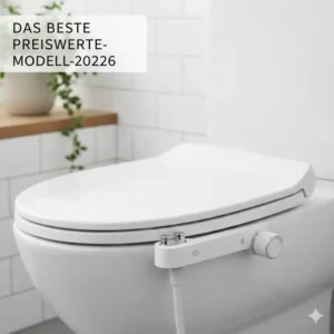 Detaillierte Nahaufnahme: Die beste günstiger bidet aufsatz empfehlung 2026 mit Fokus auf Düse und Einstellknopf.