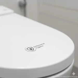 Display of the bidet toilettenaufsatz antibakteriell test material and antibacterial coating with silver ions.