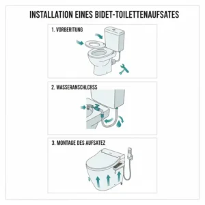 Anleitung zur einfachen Montage und Installation des bidet toilettenaufsatz mit heizung test auf einer Standardtoilette.