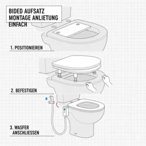 Installationsschritte für die günstiger bidet aufsatz empfehlung 2026 – einfache Selbstmontage.
