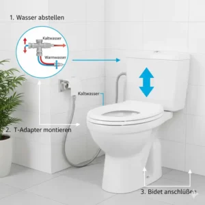 Bestes Preis-Leistungs-Verhältnis Bidet Toilettenaufsatz mit Warmwasserfunktion und Selbstreinigung.