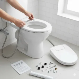 Installationsprozess: So wird der bidet toilettenaufsatz test 2026 deutsch Aufsatz schnell montiert.