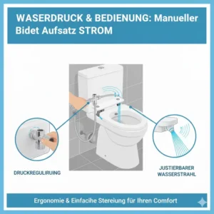 Kontrolle und Einstellung des Wasserdrucks: Bedienfeld des manueller bidet aufsatz ohne strom test 2026.