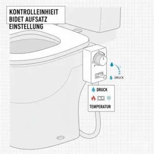 Bedienelement zur Steuerung von Druck und Wasser bei der günstiger bidet aufsatz empfehlung 2026.