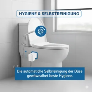 Die automatische Selbstreinigung der Düse gewährleistet beste Hygiene