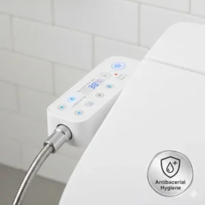 bidet toilettenaufsatz antibakteriell test comfort features: warm water and integrated air dryer.