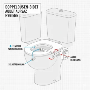 Doppeldüsensystem der günstiger bidet aufsatz empfehlung 2026 für optimale Reinigung und Hygiene.