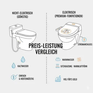 Vergleich zwischen verschiedenen Modellen der bidet aufsatz preis leistungssieger 2026.