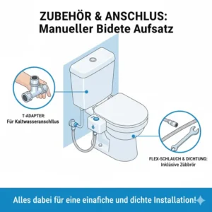 Benötigtes Zubehör und Installation des Wasseranschlusses für den manueller bidet aufsatz ohne strom test 2026.