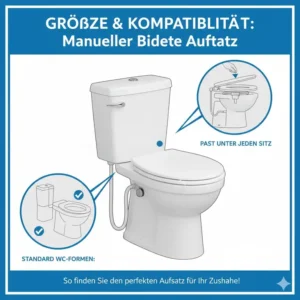 Passform und Kompatibilität: Der manueller bidet aufsatz ohne strom test 2026 an einem Standard-WC.