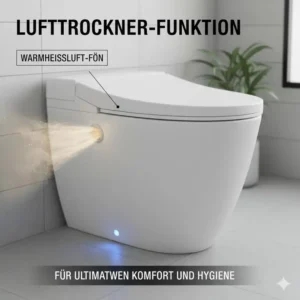 Detail der Fön- oder Lufttrockner-Funktion, die zeigt, welcher Bidet Toilettenaufsatz ist am besten 2026 im Komfort.