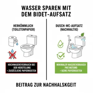 Symbole für geringen Wasser- und Stromverbrauch bei modernen bidet aufsatz testberichte deutsch Systemen.