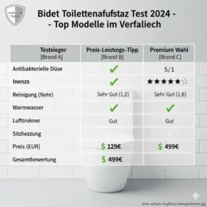 Schematic bidet toilettenaufsatz antibakteriell test comparison of the top models and features.