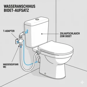 T-Adapter für den Wasseranschluss des bidet aufsatz preis leistungssieger 2026.