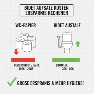 Kosten-Nutzen-Analyse: Einsparungen durch die günstiger bidet aufsatz empfehlung 2026 im Vergleich zu Papier.