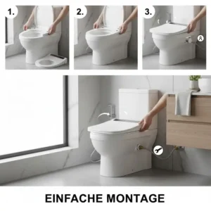 Schritt-für-Schritt-Anleitung zur Montage für den bidet toilettenaufsatz beste düsenqualität.