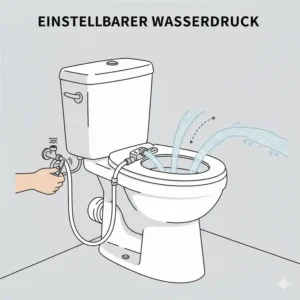 Die präzise Druckeinstellung beim Bidet Aufsatz bester Komfort Test.