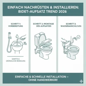 Anleitung zur einfachen DIY-Nachrüstung, ein wesentlicher Aspekt beim bidet aufsatz trend deutschland 2026.