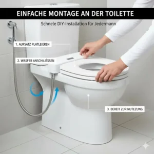 Bebilderte Anleitung zur einfachen Montage des bidet aufsatz beste modelle im vergleich 2026 an der Toilette.