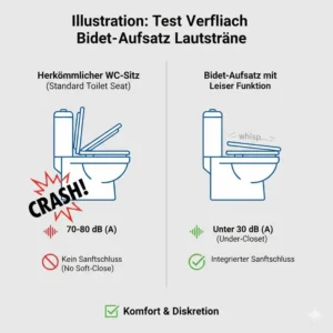 Ergebnisse und Lautstärken-Vergleich aus dem bidet toilettenaufsatz leise funktion test.