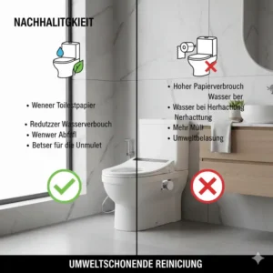 Umweltschonende Reinigung und Wasserersparnis durch den bidet toilettenaufsatz beste düsenqualität.