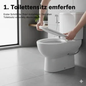 Alten Sitz entfernen für die bidet toilettenaufsatz installation ohne klempner.