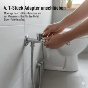 T-Stück Anschluss bei der bidet toilettenaufsatz installation ohne klempner.