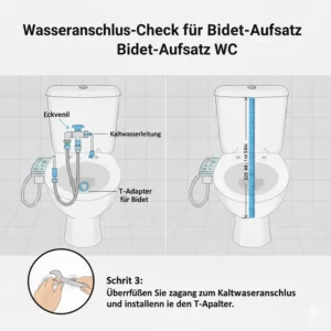 Prüfung des Wasseranschlusses passend zur Frage, welcher bidet aufsatz passt auf mein wc.