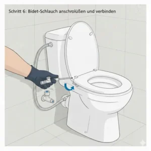 Schlauchverbindung herstellen für die bidet toilettenaufsatz installation in 10 minuten.