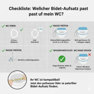 Eine vollständige Checkliste für die Auswahl, welcher bidet aufsatz passt auf mein wc.