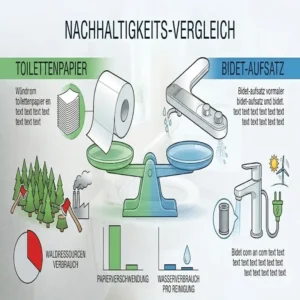 Umweltvorteile und Papiereinsparung durch einen bidet toilettenaufsatz kompatibel mit geberit.