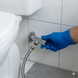Das Wasser am Eckventil abstellen vor Beginn der bidet toilettenaufsatz ohne strom installation.