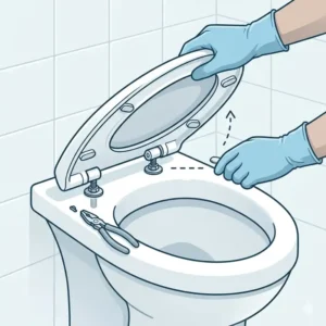 Toilettensitz entfernen für die bidet aufsatz anleitung für diy installation.