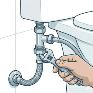 T-Adapter anschließen nach der bidet aufsatz anleitung für diy installation.