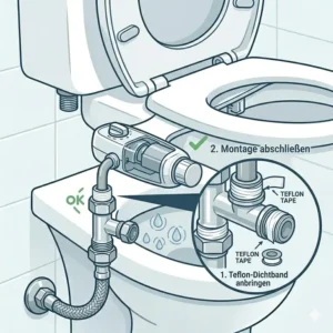 Sitz wieder montieren während der bidet aufsatz anleitung für diy installation.