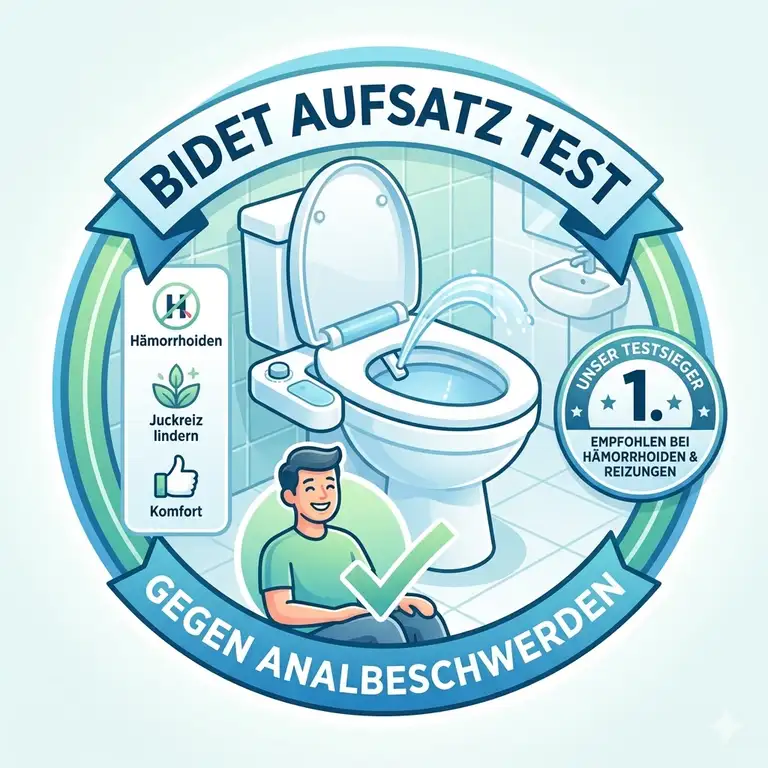 Ein moderner Dusch-WC Sitz im Badezimmer für den großen bidet aufsatz gegen analbeschwerden test.