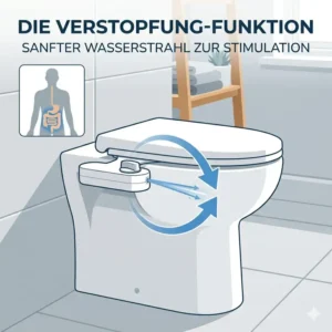 Eine detaillierte Grafik über die Funktionsweise der Bidet Aufsatz gegen Verstopfung Erfahrungen.