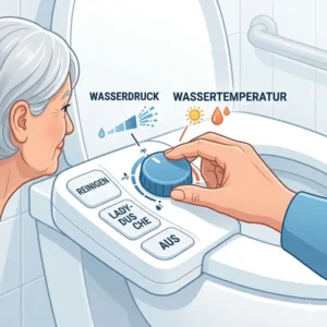 Der sanfte Wasserstrahl überzeugt im Bidet Toilettenaufsatz für Senioren Test für empfindliche Nutzer.