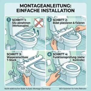Eine einfache Schritt-für-Schritt-Anleitung zur Montage für den bidet aufsatz gegen analbeschwerden test.