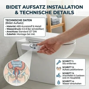 Anleitung zur schnellen Montage für bessere Bidet Aufsatz gegen Verstopfung Erfahrungen.