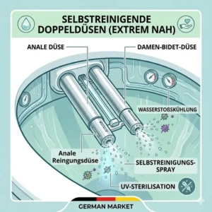 Selbstreinigende Düsen für optimale Hygiene als wichtiger Faktor im bidet aufsatz gegen analbeschwerden test.
