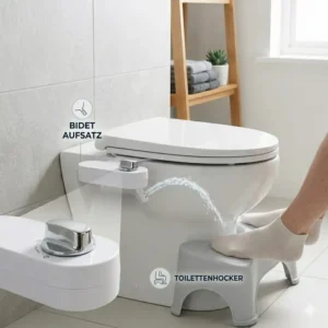Kombination mit einem Toilettenhocker für maximale Bidet Aufsatz gegen Verstopfung Erfahrungen.