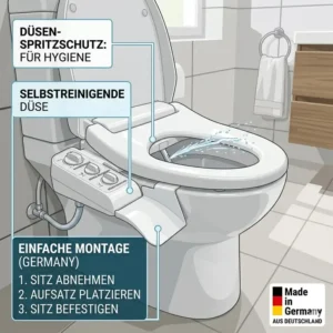 Produktübersicht von bidet toilettenaufsatz mit spritzschutz