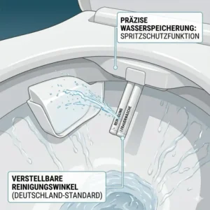 Funktionsweise von bidet toilettenaufsatz mit spritzschutz