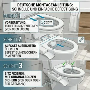Installationsanleitung für bidet toilettenaufsatz mit spritzschutz