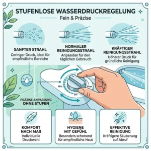 Eine Schritt-für-Schritt-Anleitung zur Nutzung der Funktionen am bidet toilettenaufsatz wassereinstellung fein.