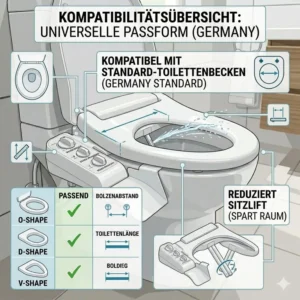 Kompatibilität von bidet toilettenaufsatz mit spritzschutz