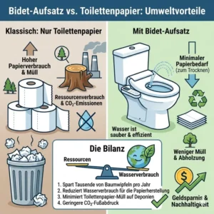 Nachhaltigkeitsvorteile von bidet toilettenaufsatz mit spritzschutz