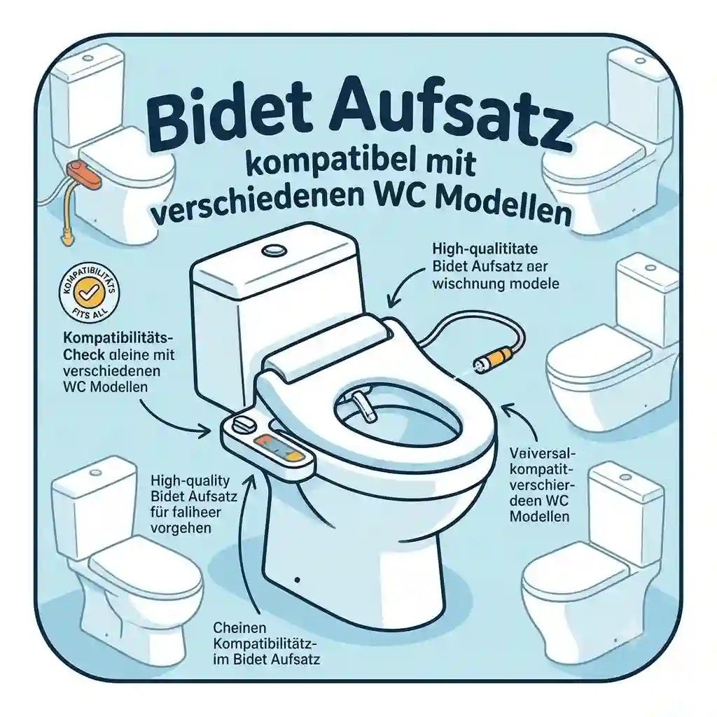 A featured image showing a bidet aufsatz kompatibel mit verschiedenen wc modellen installed on a modern toilet.