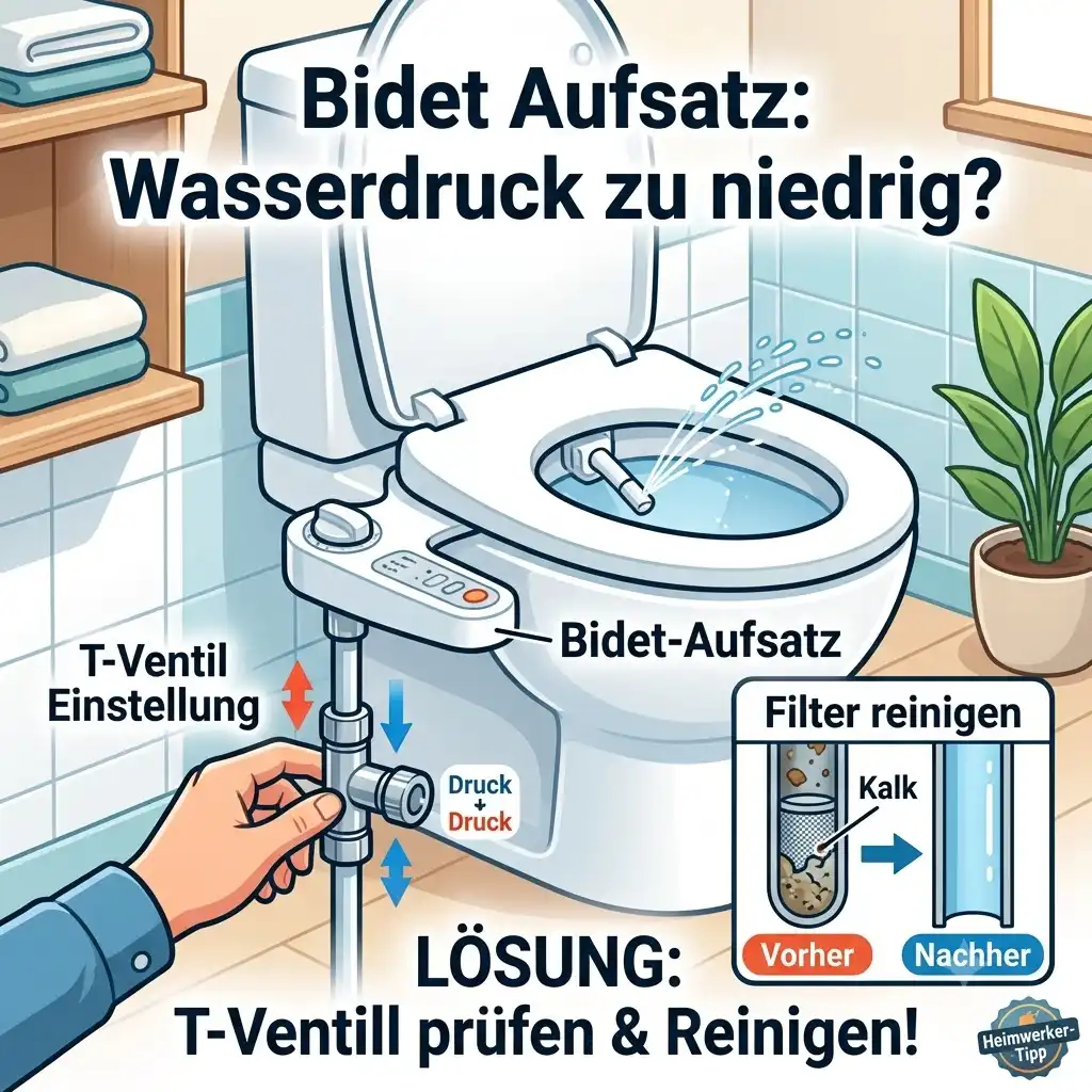A person adjusting a bidet attachment for the perfect bidet aufsatz wasserdruck zu niedrig lösung.